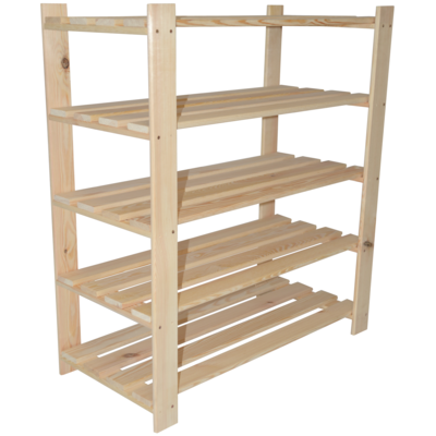 90 cm x 80 cm x 37 cm 5 Böden kleines Holzregal Schuhregal Regal